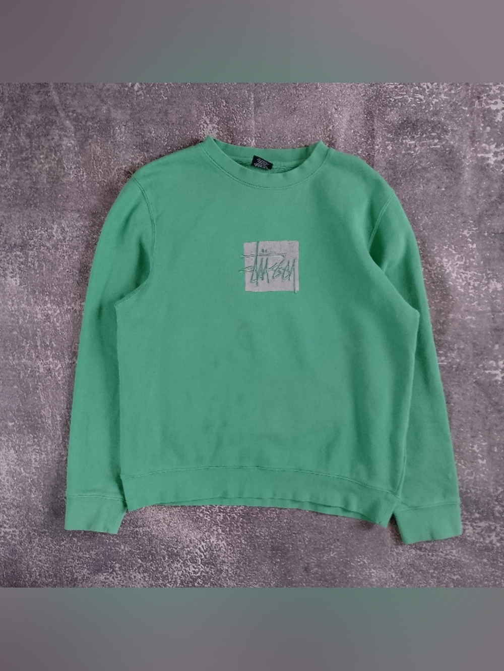 Stussy Men's Green Crewneck Sweatshirt UNISEX
